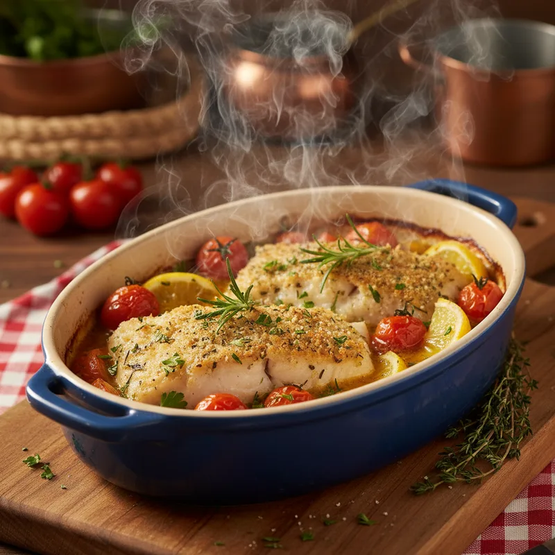 Cuisson Cabillaud au four